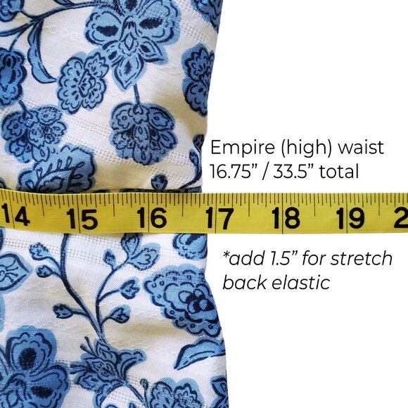 NWT Taylor Toile Square Neck Sleeveless Empire Waist Maxi Dress Blue & White 14 - Picture 15 of 15
